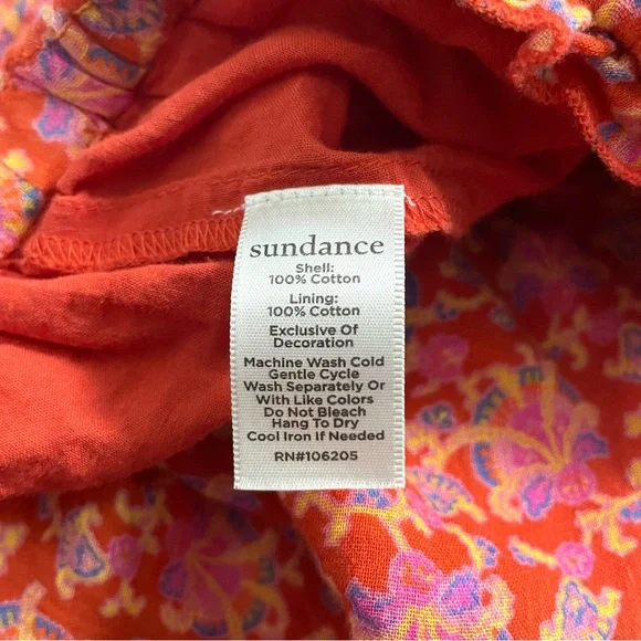 Sundance Nami Ruffled Floral Cotton Tiered Midi Skirt Size Petite Large - Picture 9 of 10